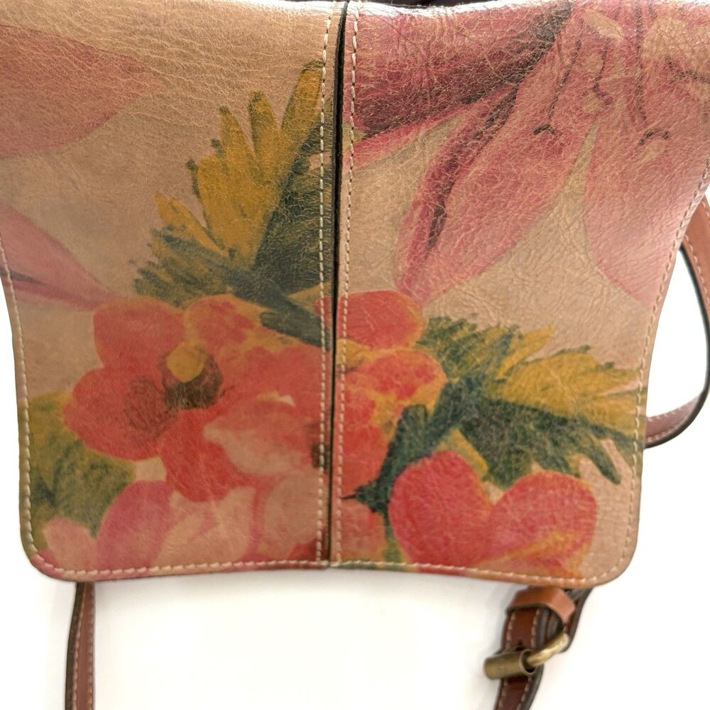Patricia Nash Granada Floral Leather Crossbody Bag Boho Multicolor - Picture 4 of 13